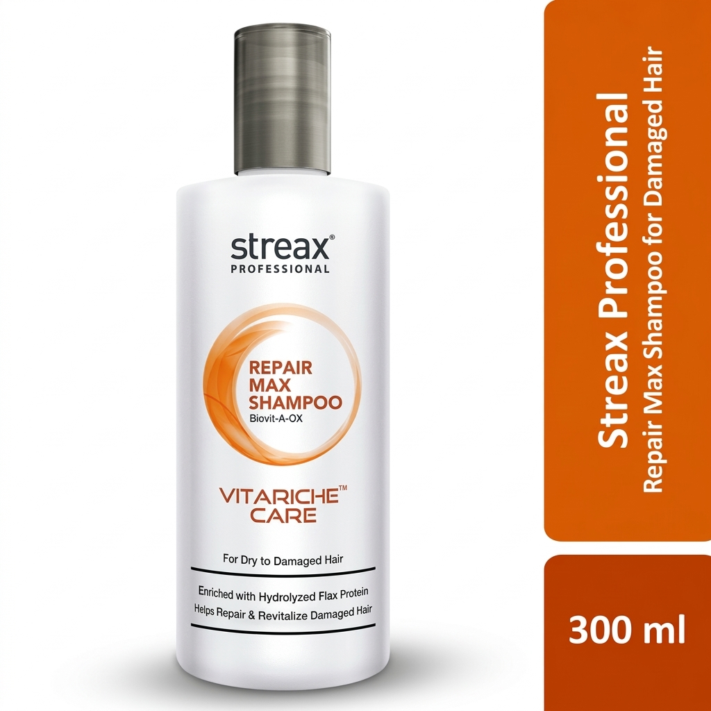 Streax Professional Vitariche Care Repair Max Shampoo – 300ml